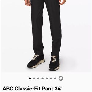 Mens Black Lululemon ABC Classic-Fit Pant 34” Warpstreme